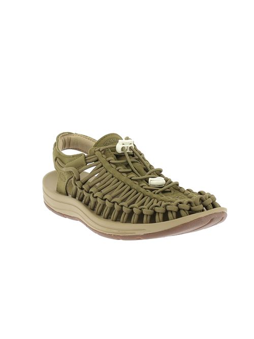 Uneek sandalo da donna in corda intrecciata verde militare KEEN | UNEEK W1028869